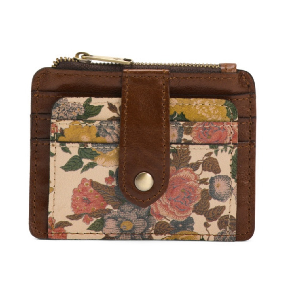 Patricia Nash Leather Cassis Id Credit Card Case‎ Wallet Floral Print Design